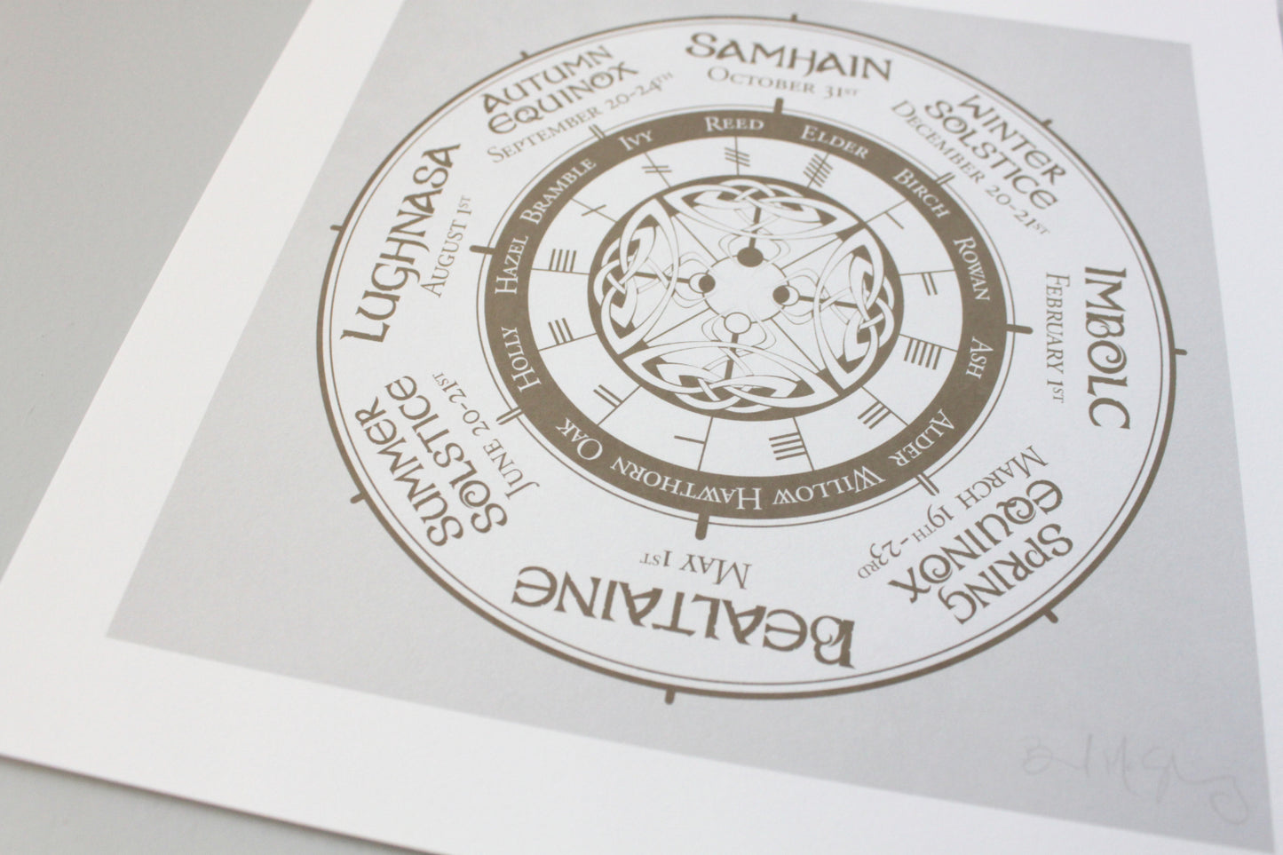 Celtic Wheel Art Print (210x210mm)