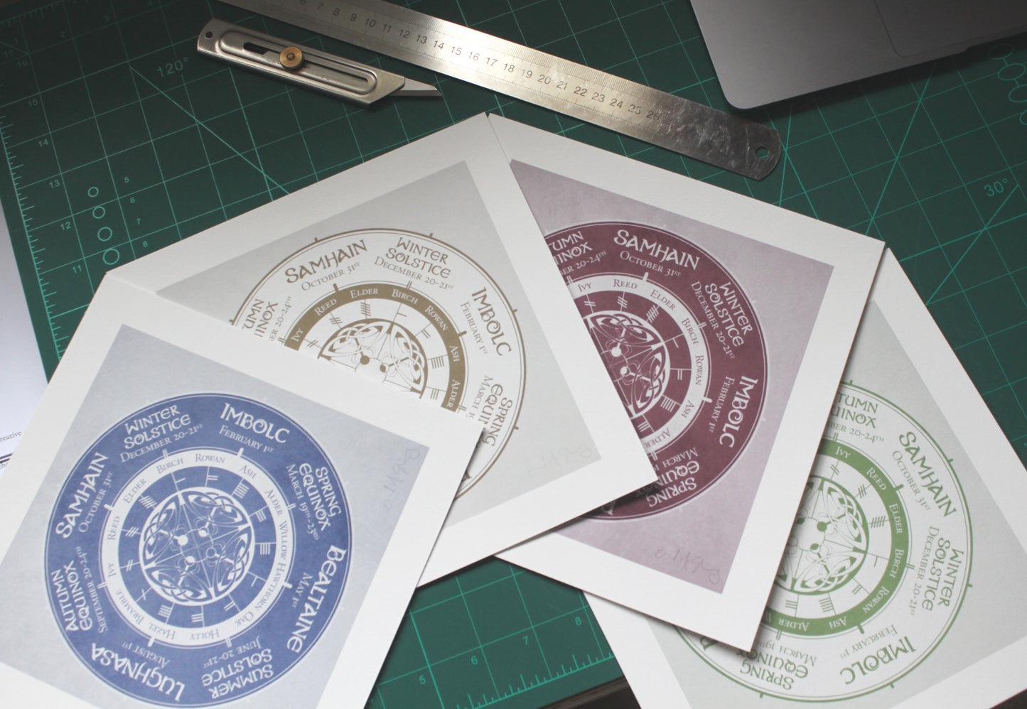 Celtic Wheel Art Print (210x210mm)