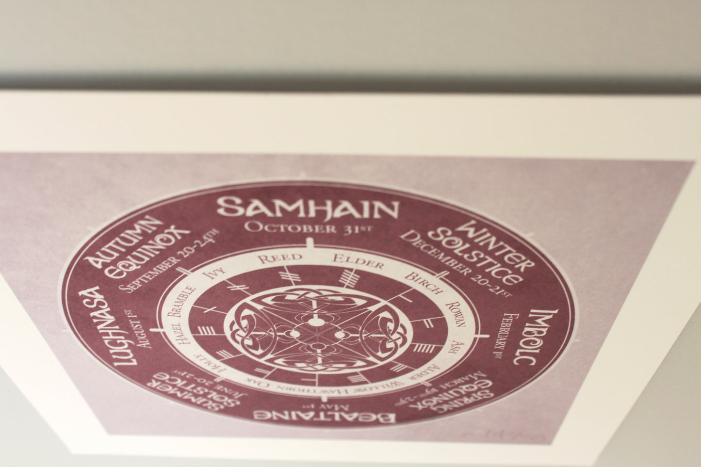 Celtic Wheel Art Print (210x210mm)