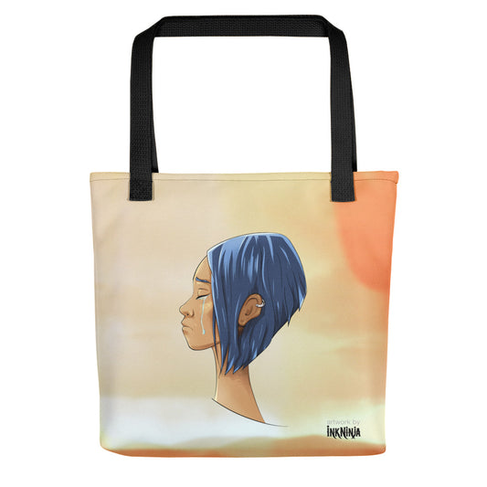 Sad Blue-haired Girl, Tote bag